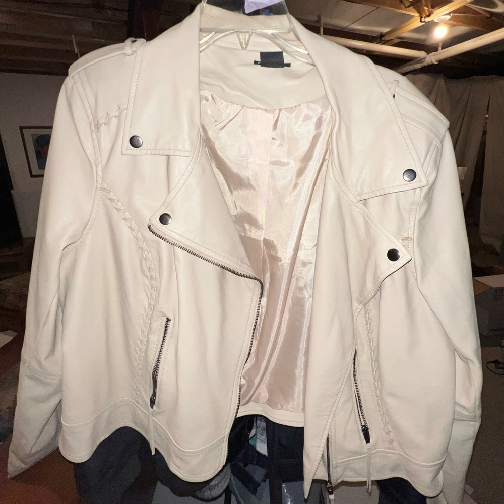 City Chic tan moto jacket